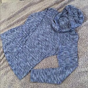 Columbia space dye blue cowl hoodie Lg